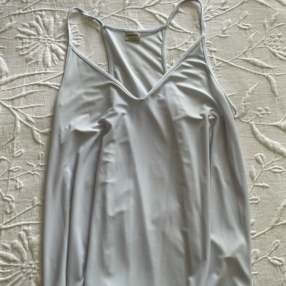 Blue Grey Babaton racer back top